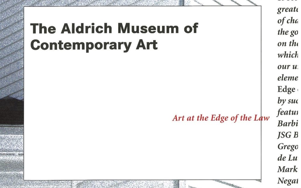 Catalog Cover-White box with red text against Museum building with black text on right.