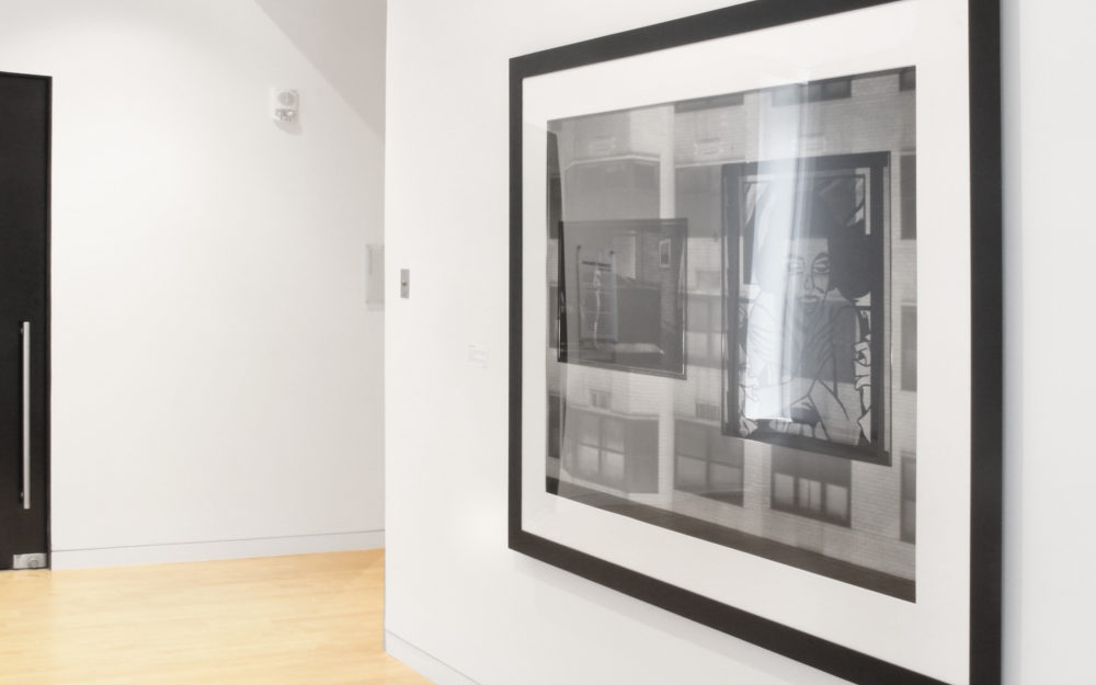 Large photograph on gallery wall