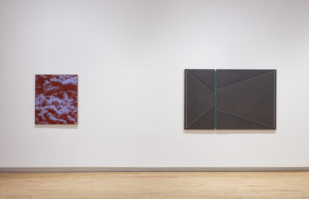 Two works on gallery wall