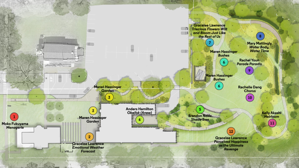 map of a sculpture garden