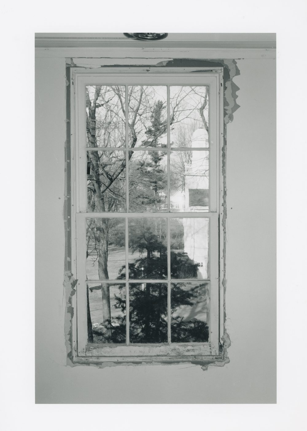 A revealed window inside The Aldrich by Ann Hamilton