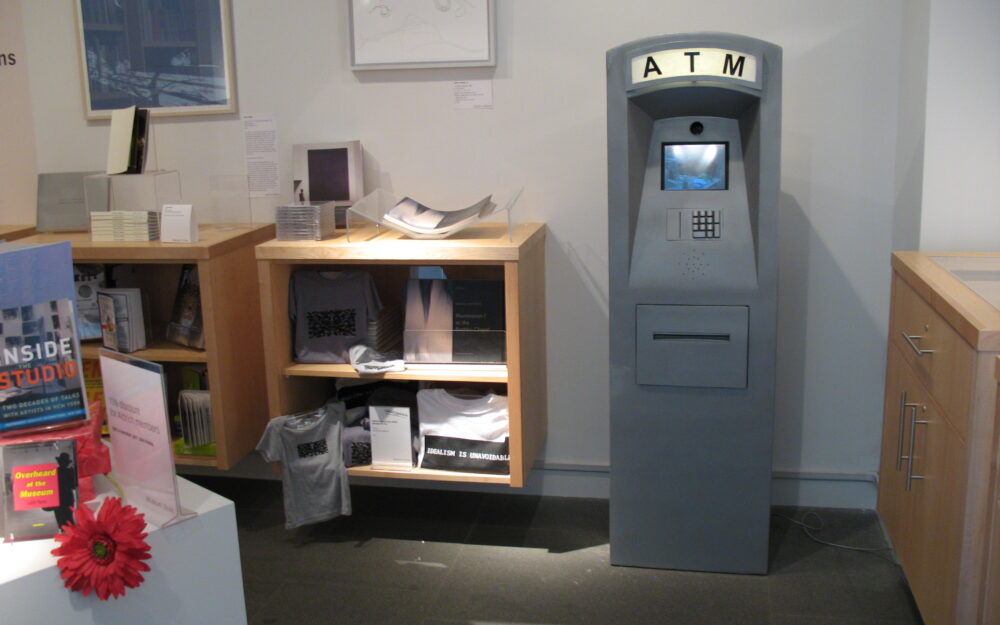 Gray ATM installed in Gift Shop