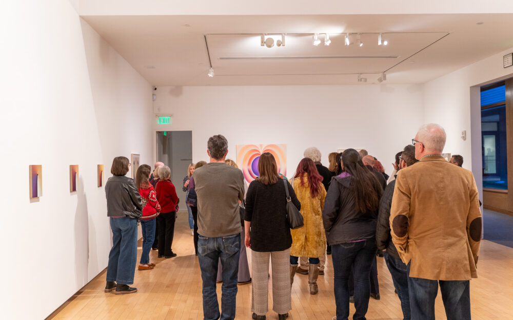 Large group of people in a gallery