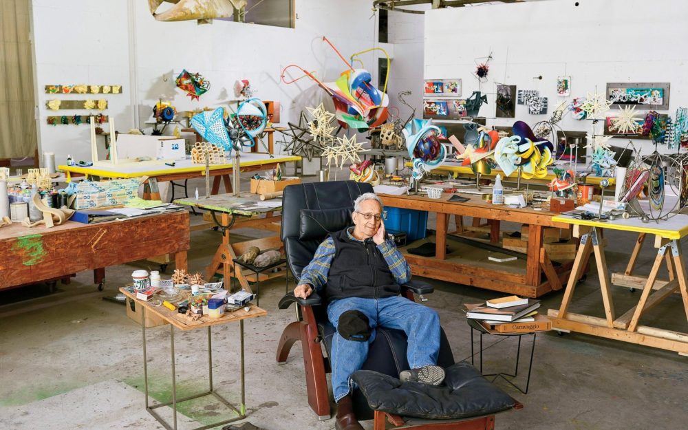 Frank Stella in his studio
