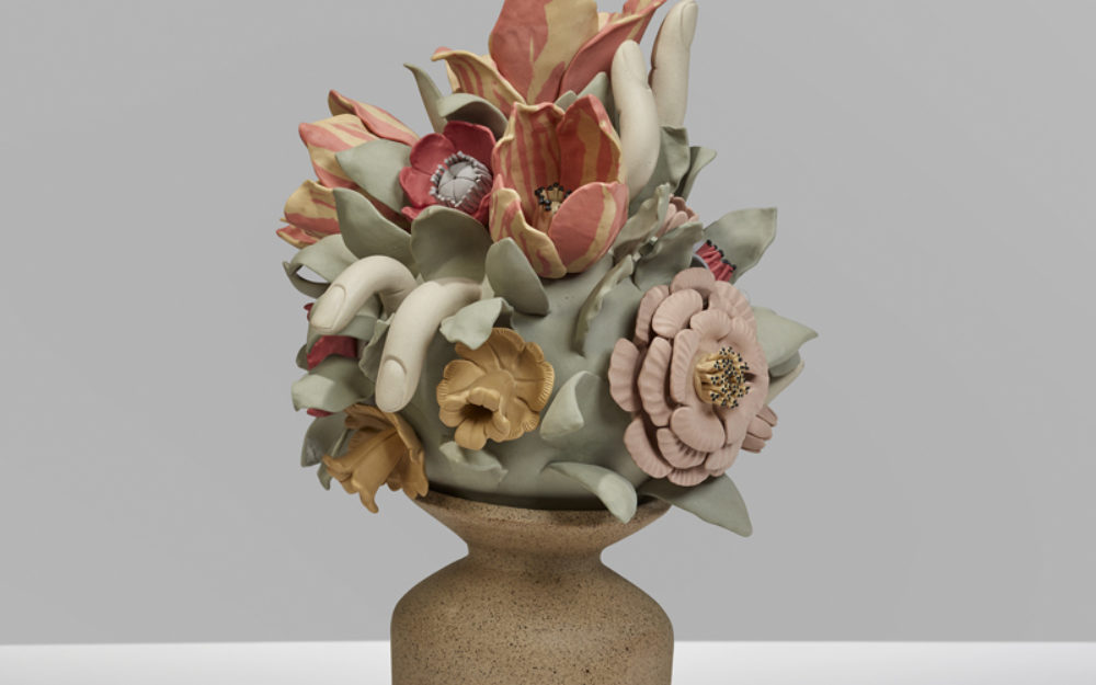 Stoneware bouquet of flowers