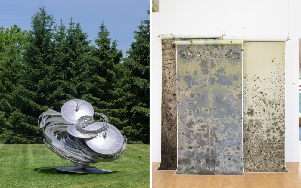 Two artworks by Alice Aycock and Reeva Potoff