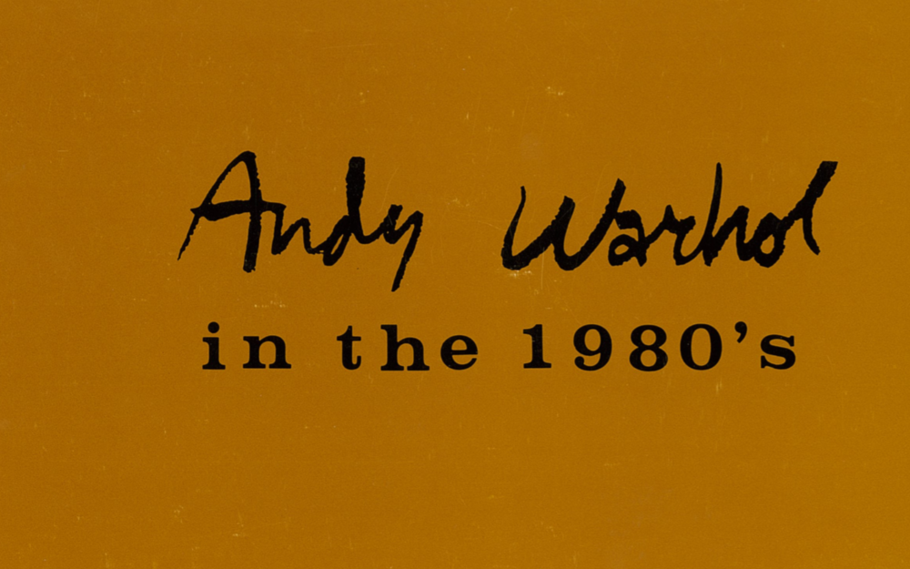 Andy Warhol in the 1980s