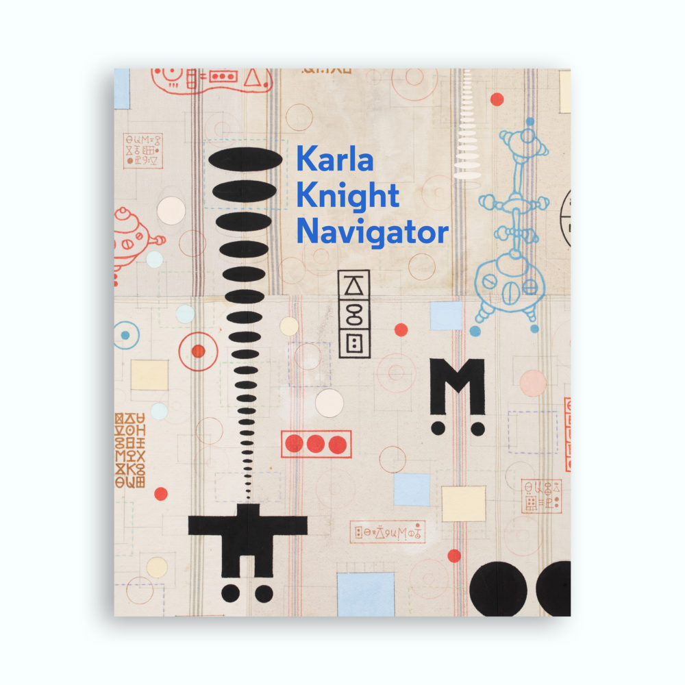 Karla Knight book cover with a detail of one of her works.