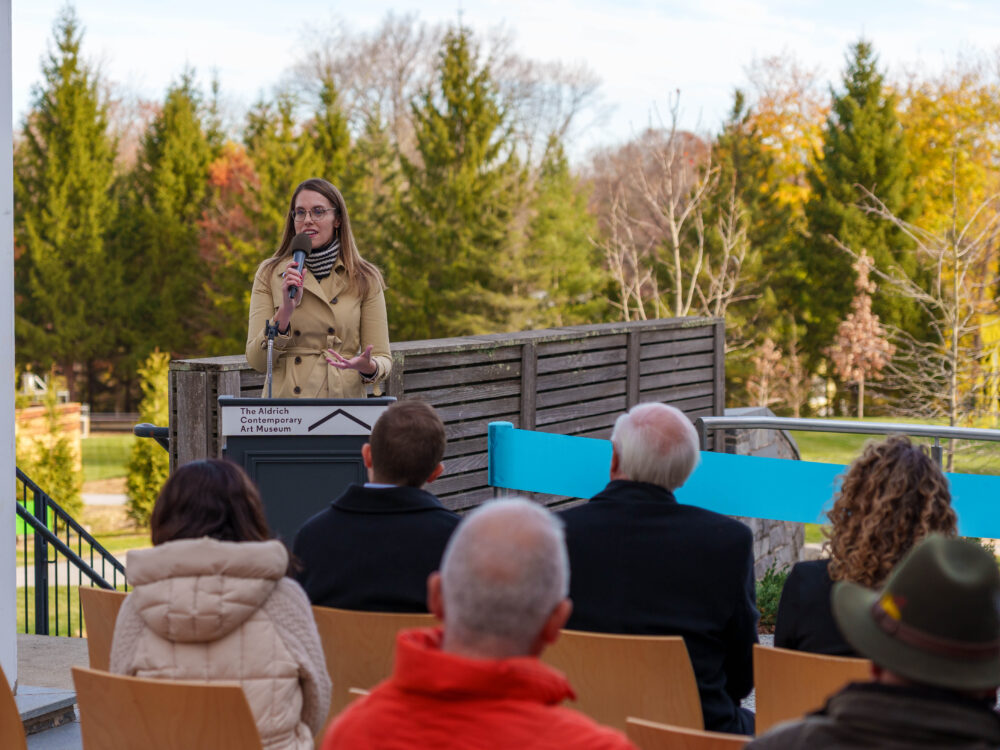 Aldrich Sculpture Garden Ribbon Cutting Ceremony