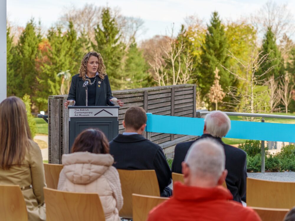 Aldrich Sculpture Garden Ribbon Cutting Ceremony