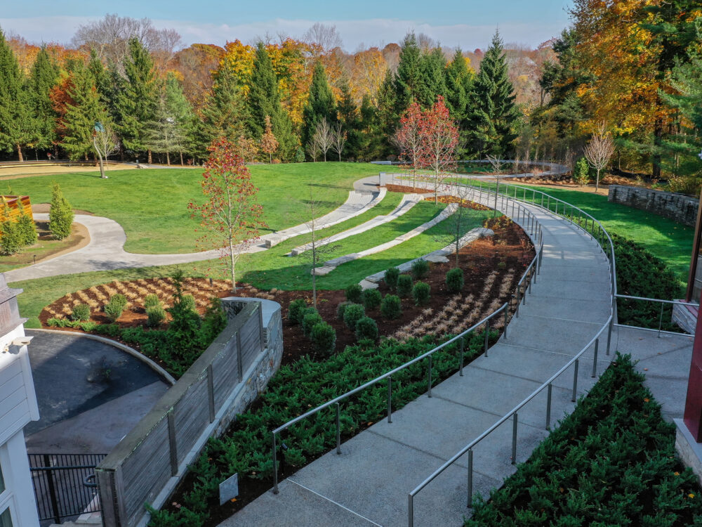 outdoor photo of a pathway to a museum