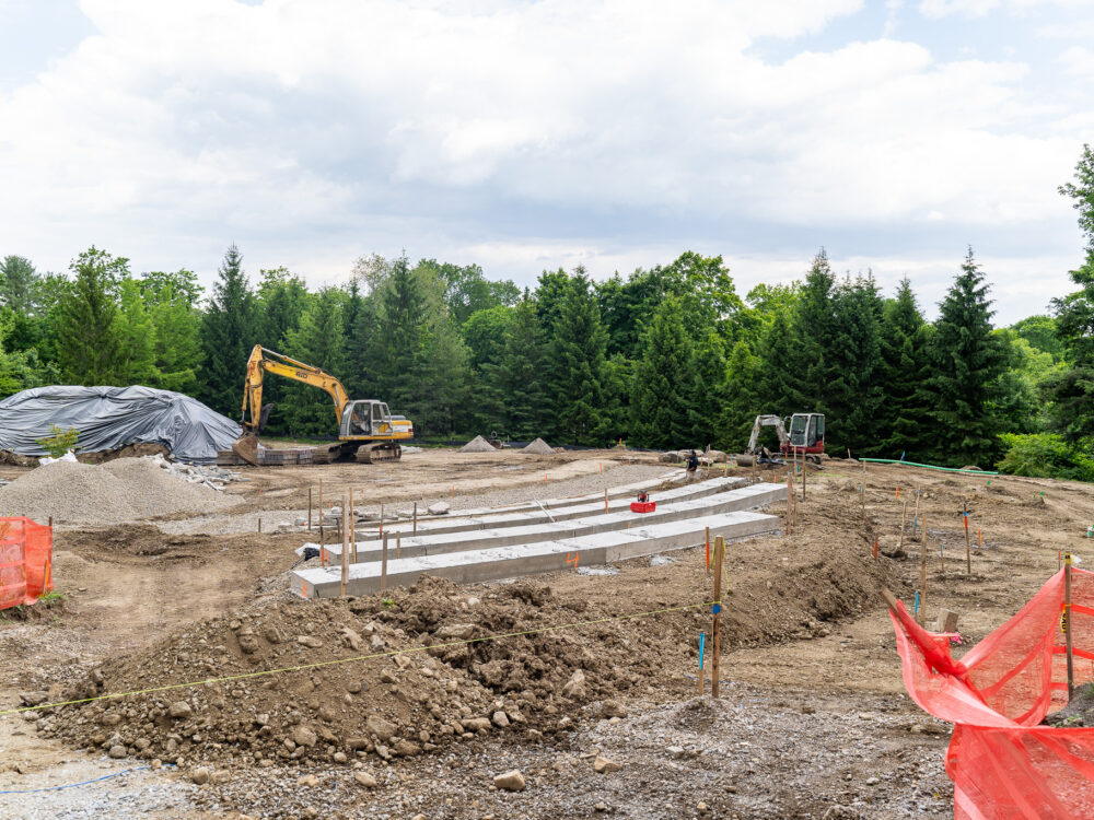 Sculpture Garden under construction