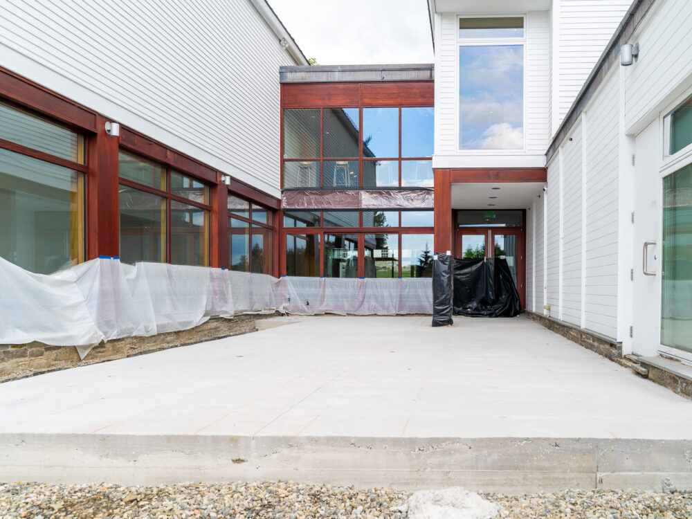 Interior courtyard under construction