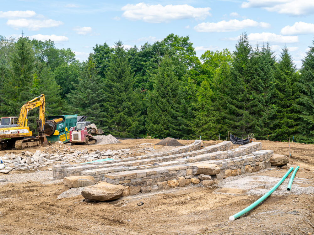 Scultpure Garden under construction