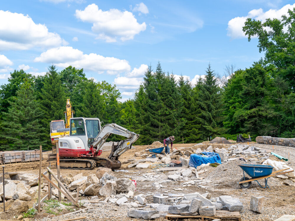 Sculpture Garden under construction