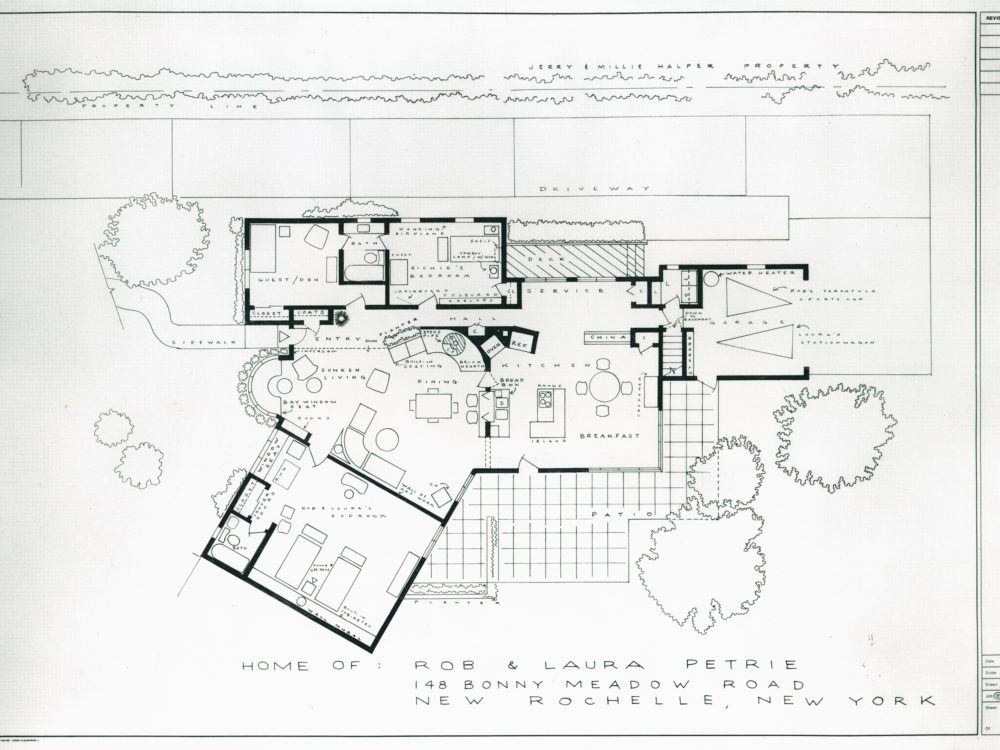 A floor plan from the fictional home of Rob & Laura Petrie